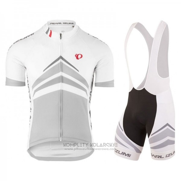 2018 Odziez Rowerowa Pearl Izumi Bialy Szary Krotkie Rekawy Rowerowe Szelkach